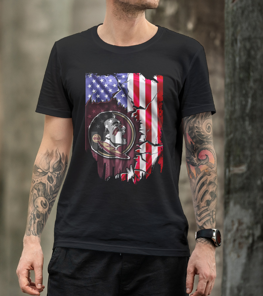 Florida State Seminoles American Flag Elements T-Shirt
