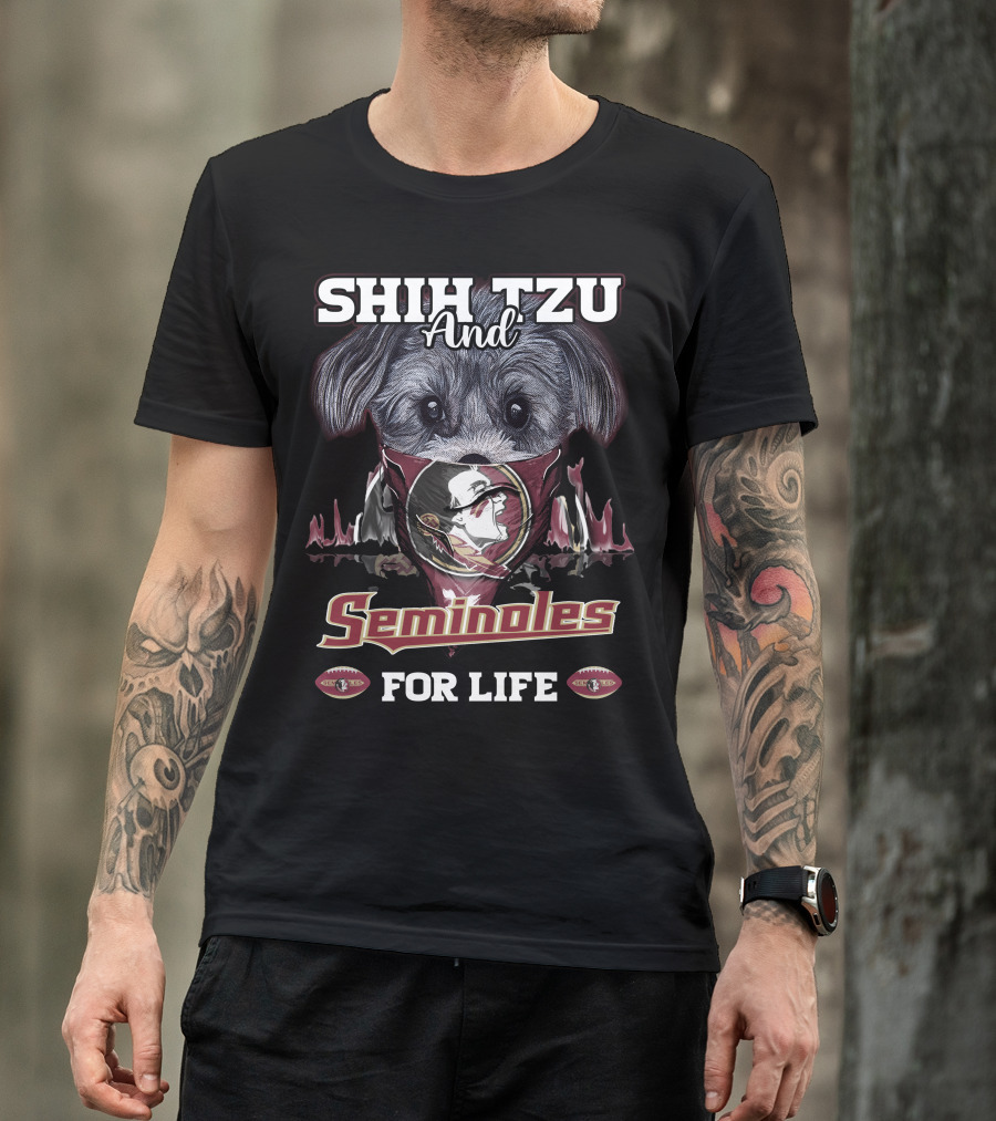 Shih Tzu And Seminoles For Life Florida State Seminoles T-Shirt
