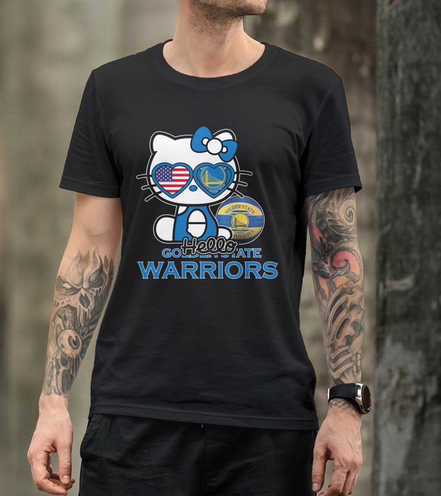 Hello Kitty Golden State Warriors Usa Basketball Fan T-Shirt