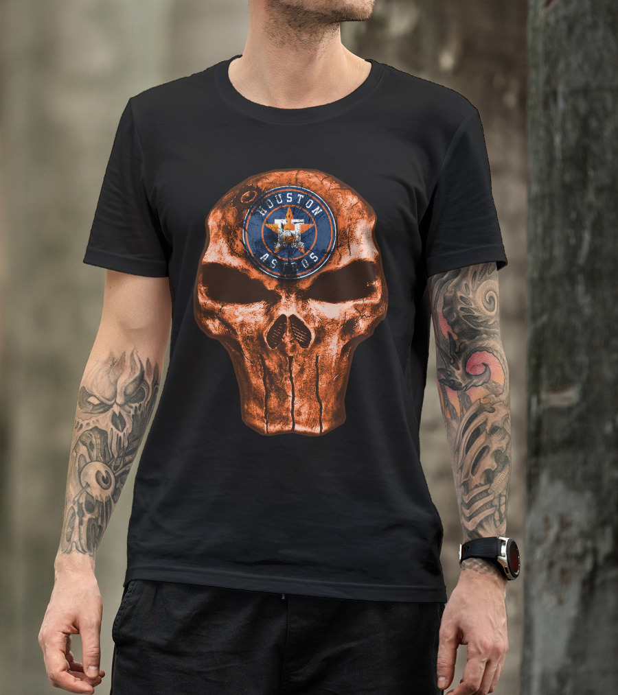 Houston Astros Skull T-Shirt