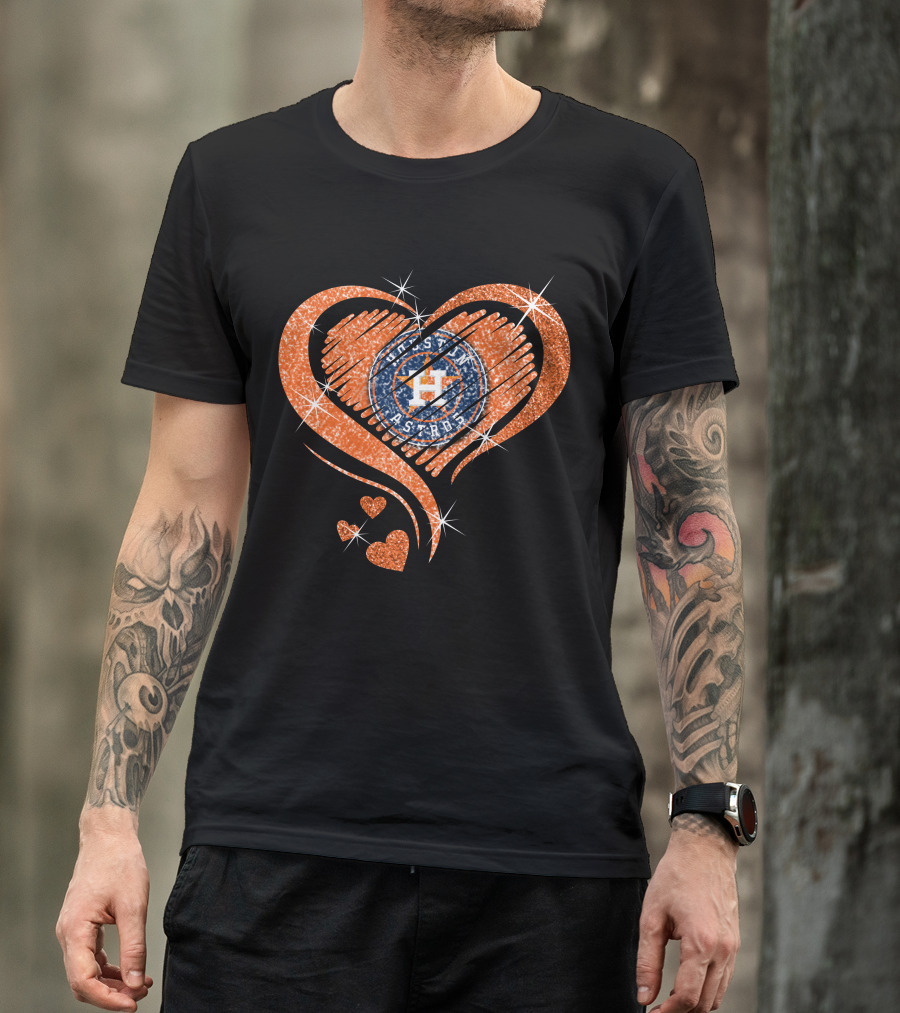 Houston Astros Heart T-Shirt