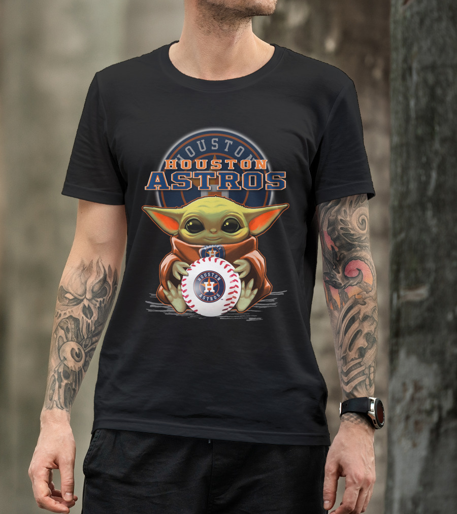 Houston Astros Yoda Baseball Fan T-Shirt