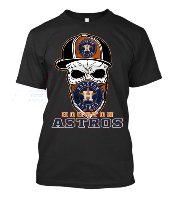 Houston Astros Skull Hat T-Shirt