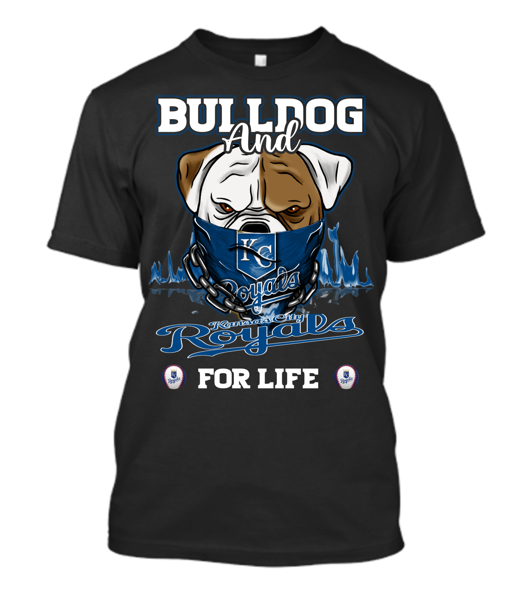 Bulldog And Kansas City Royals For Life T-Shirt