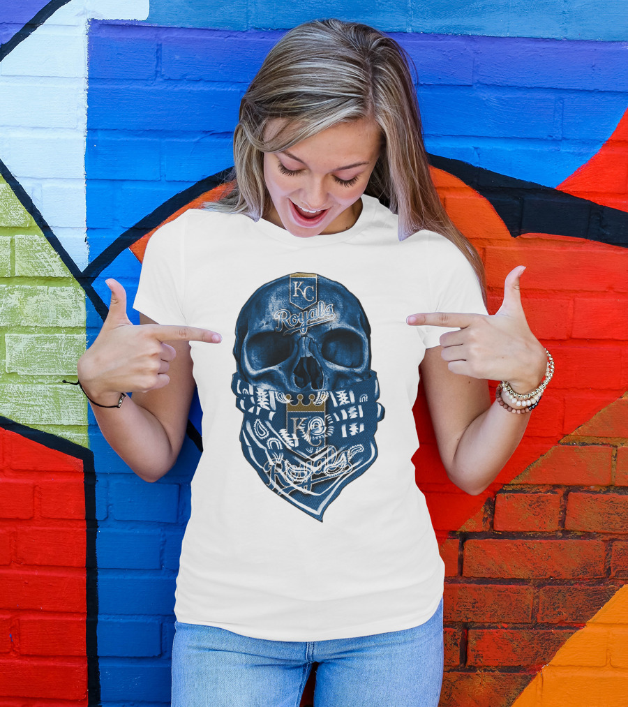 KC Royals Skull Bandana T-Shirt