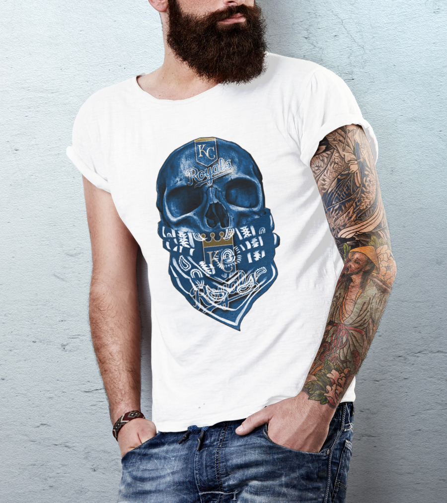 KC Royals Skull Bandana T-Shirt