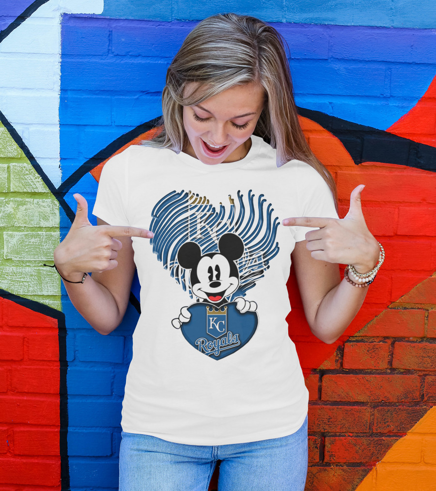 KC Royals Mickey Baseball T-Shirt