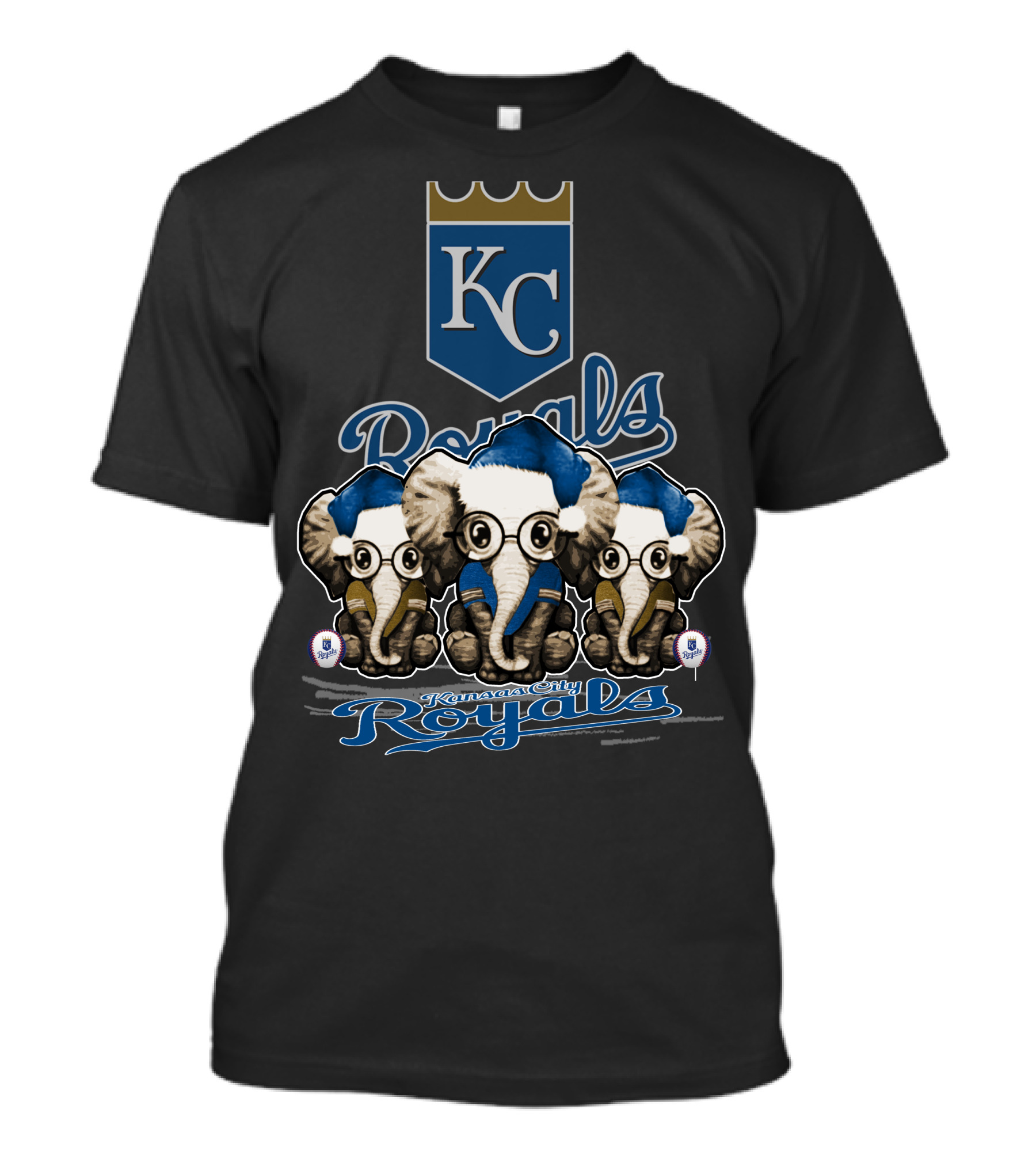 Kansas City Royals Christmas Elephants KC Royals T-Shirt