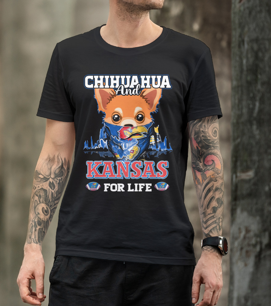Chihuahua And Kansas Jayhawks Mascot For Life T-Shirt
