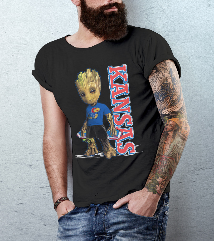 Groot Kansas Jayhawks KU Jayhawk Fan T-Shirt