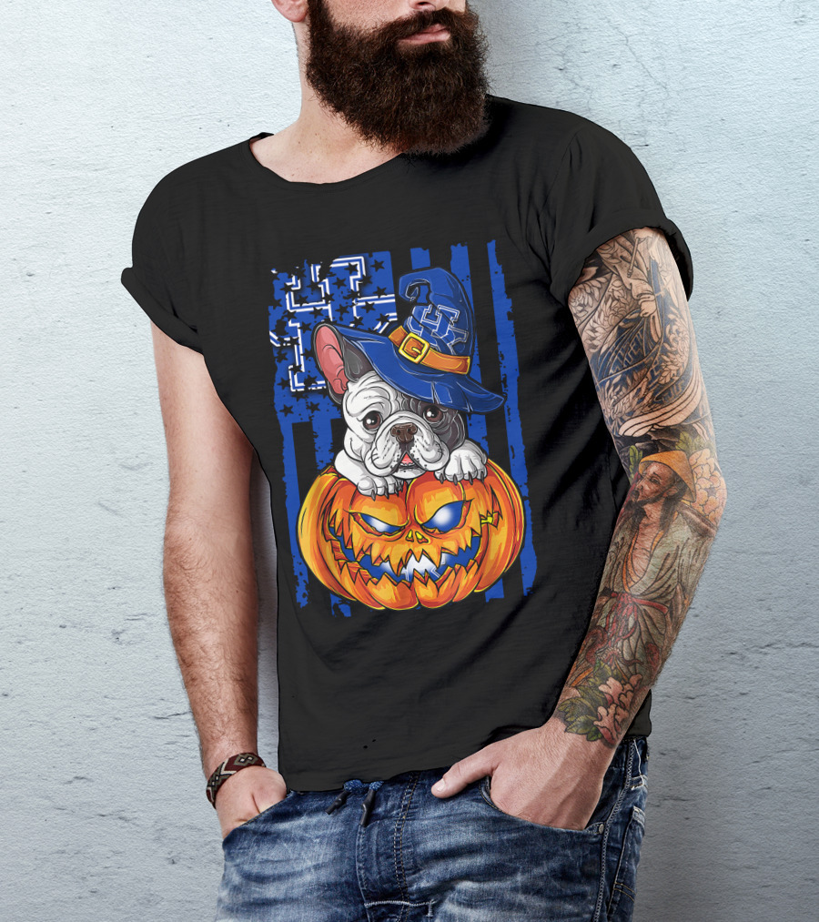 Hlw Bulldog Kentucky Wildcats Halloween Pumpkin Hat T-Shirt