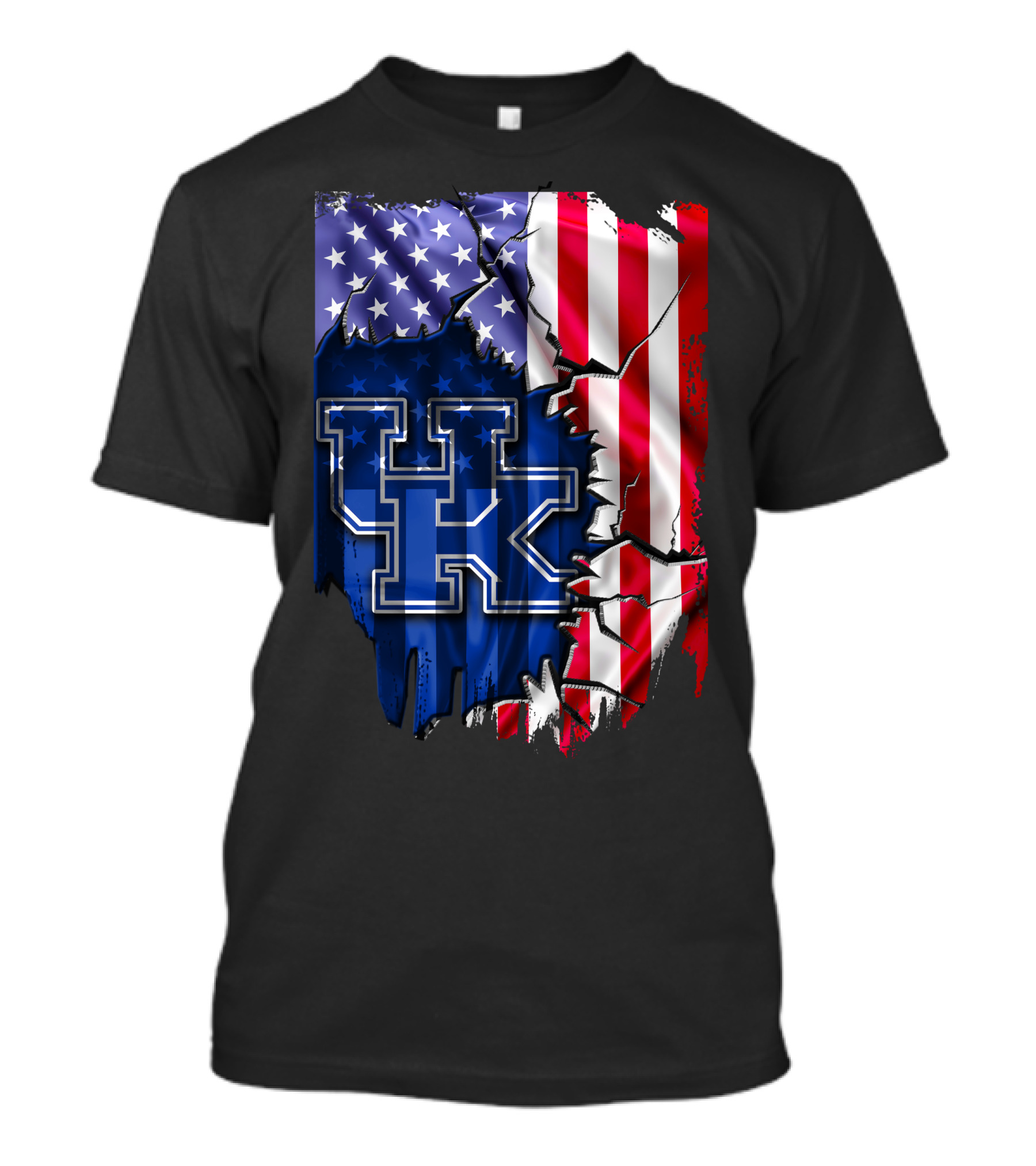 Kentucky Wildcats American Flag Torn T-Shirt
