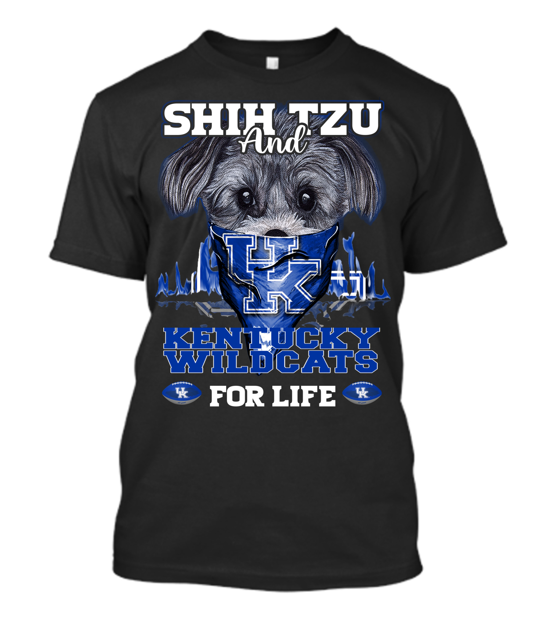 Shih Tzu And Kentucky Wildcats For Life T-Shirt