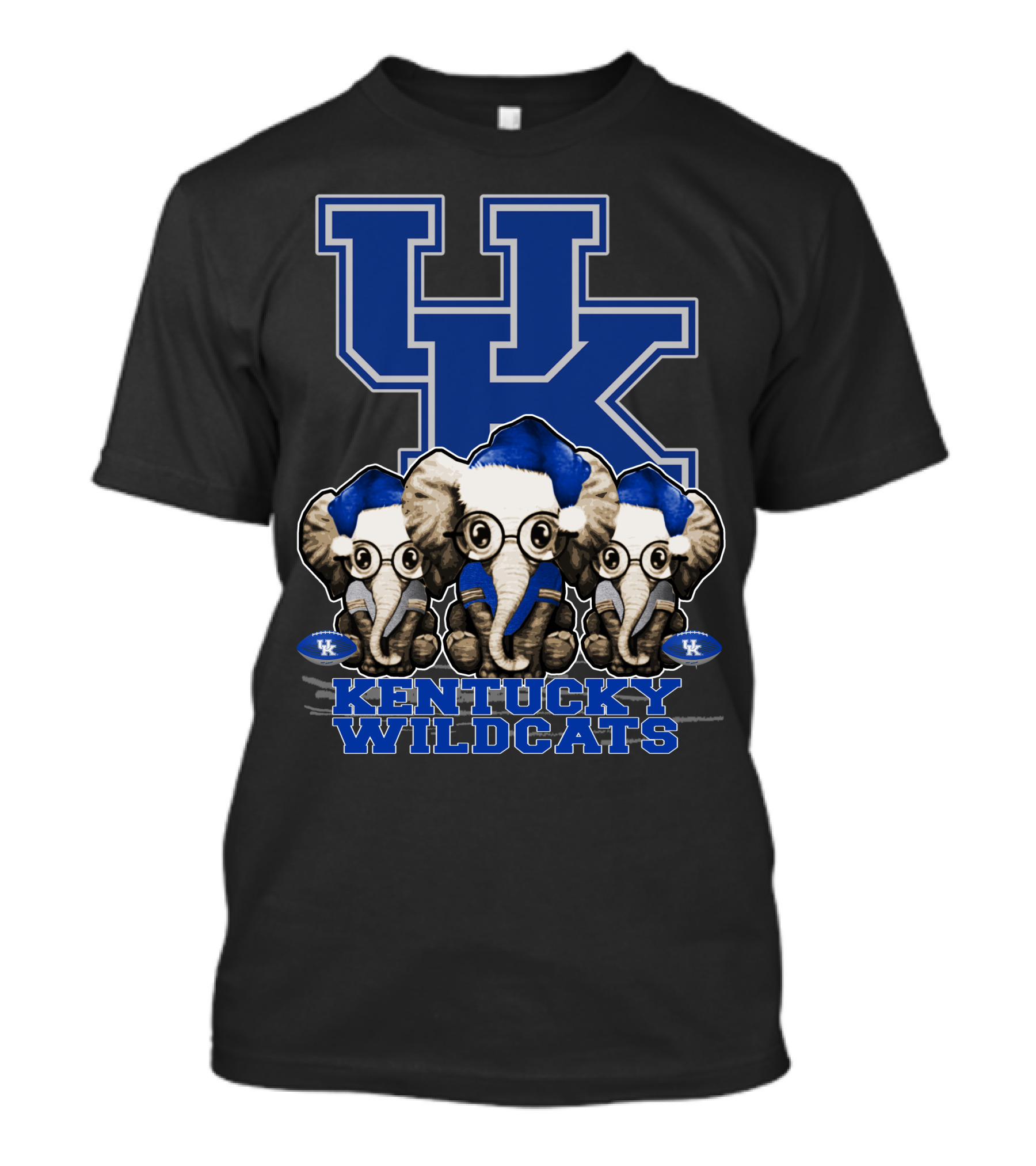 Kentucky Wildcats Elephant Christmas Trio With UK T-Shirt