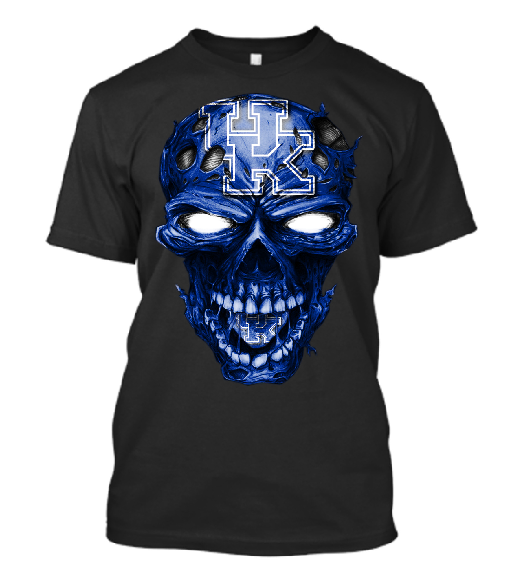 Kentucky Wildcats Skull Blue UK T-Shirt