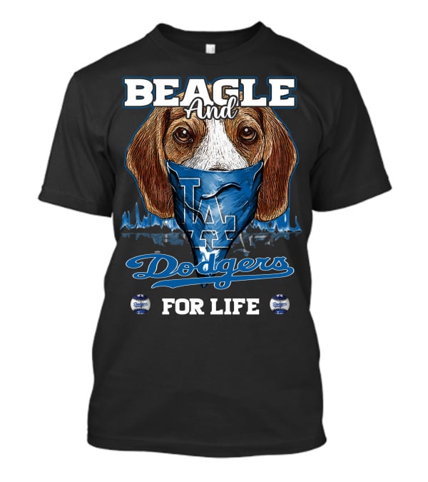 Beagle And Dodgers For Life Los Angeles T-Shirt