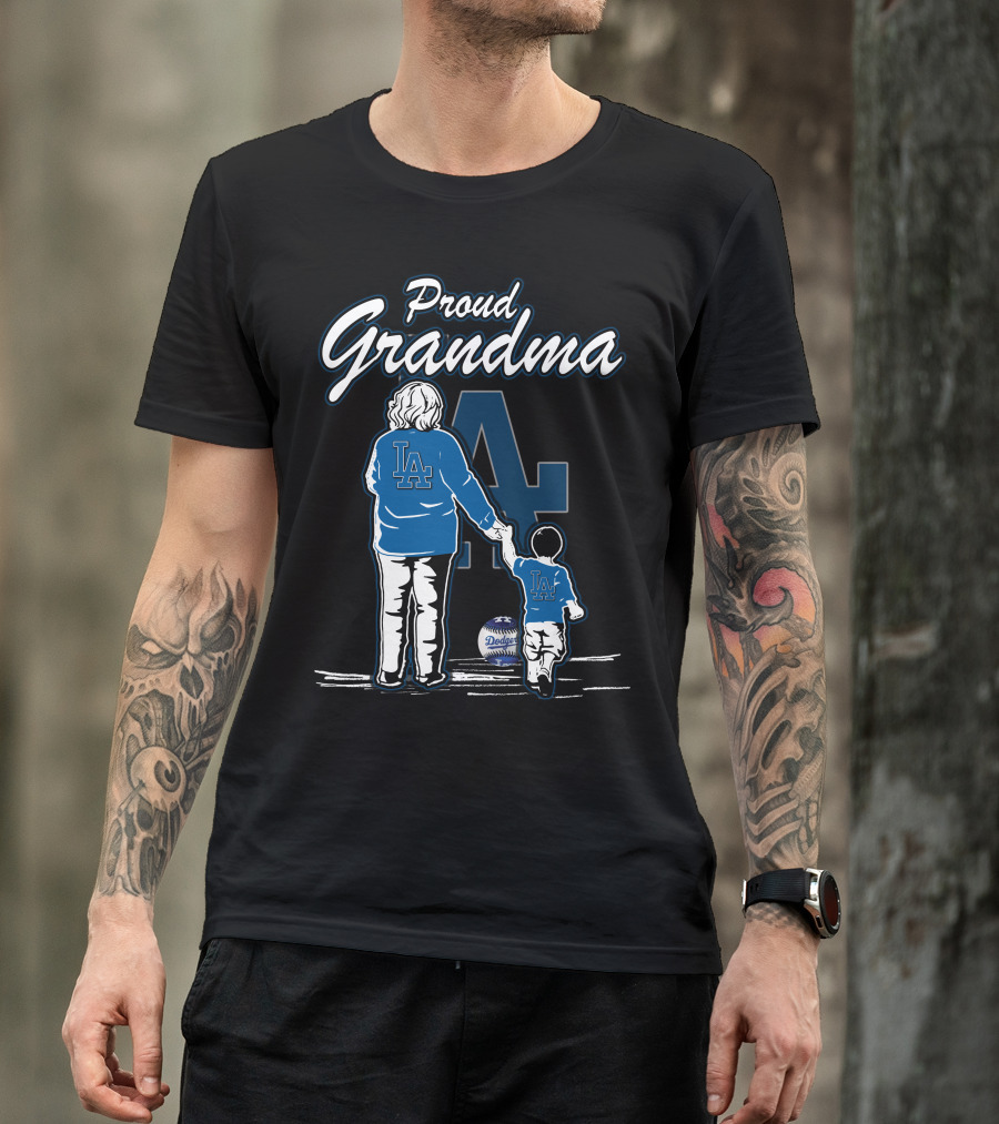 Proud Grandma LA Dodgers Fan With Child Team Spirit T-Shirt