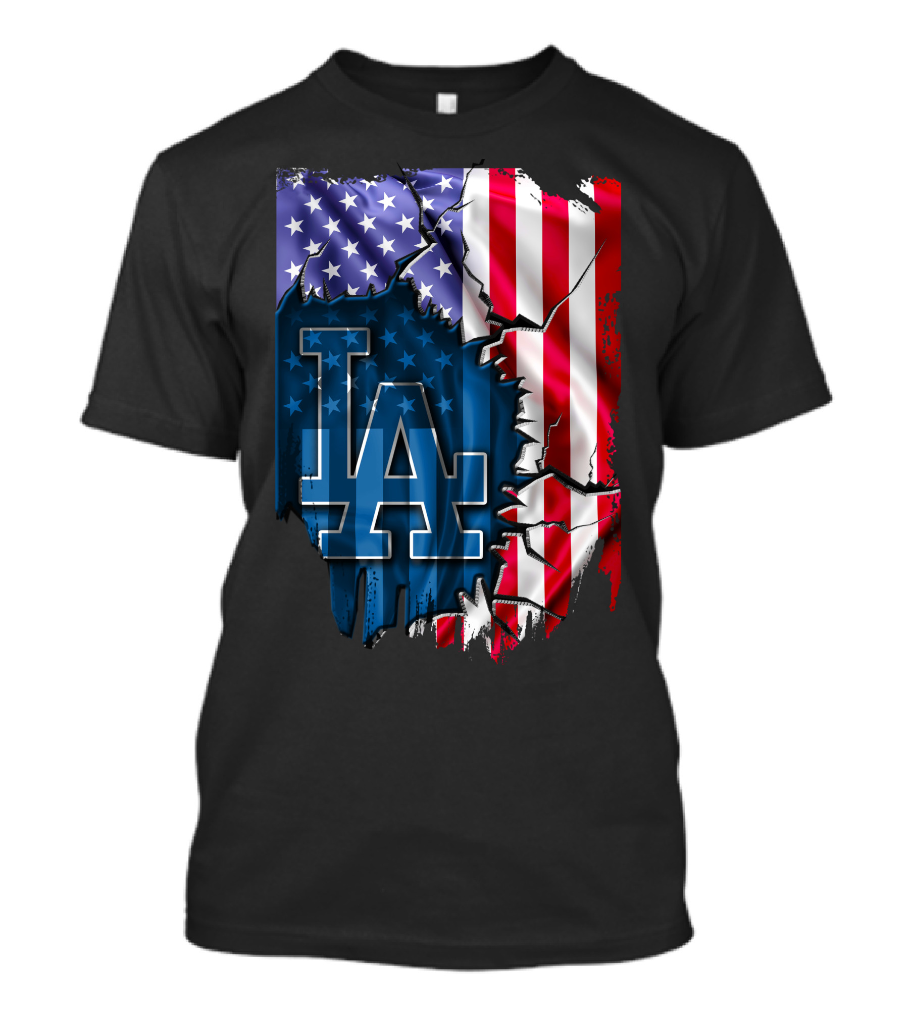 LA Dodgers American Flag Fusion T-Shirt