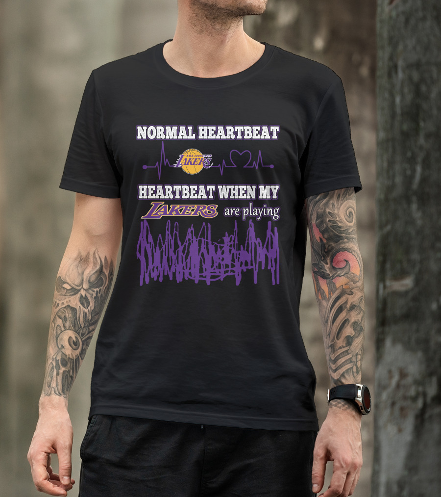 Normal Heartbeat Heartbeat When My Los Angeles Lakers Are Playing T-Shirt