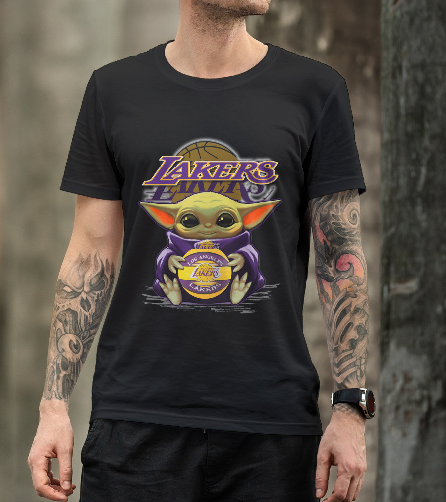 Los Angeles Lakers Yoda Crossover Basketball Fan T-Shirt