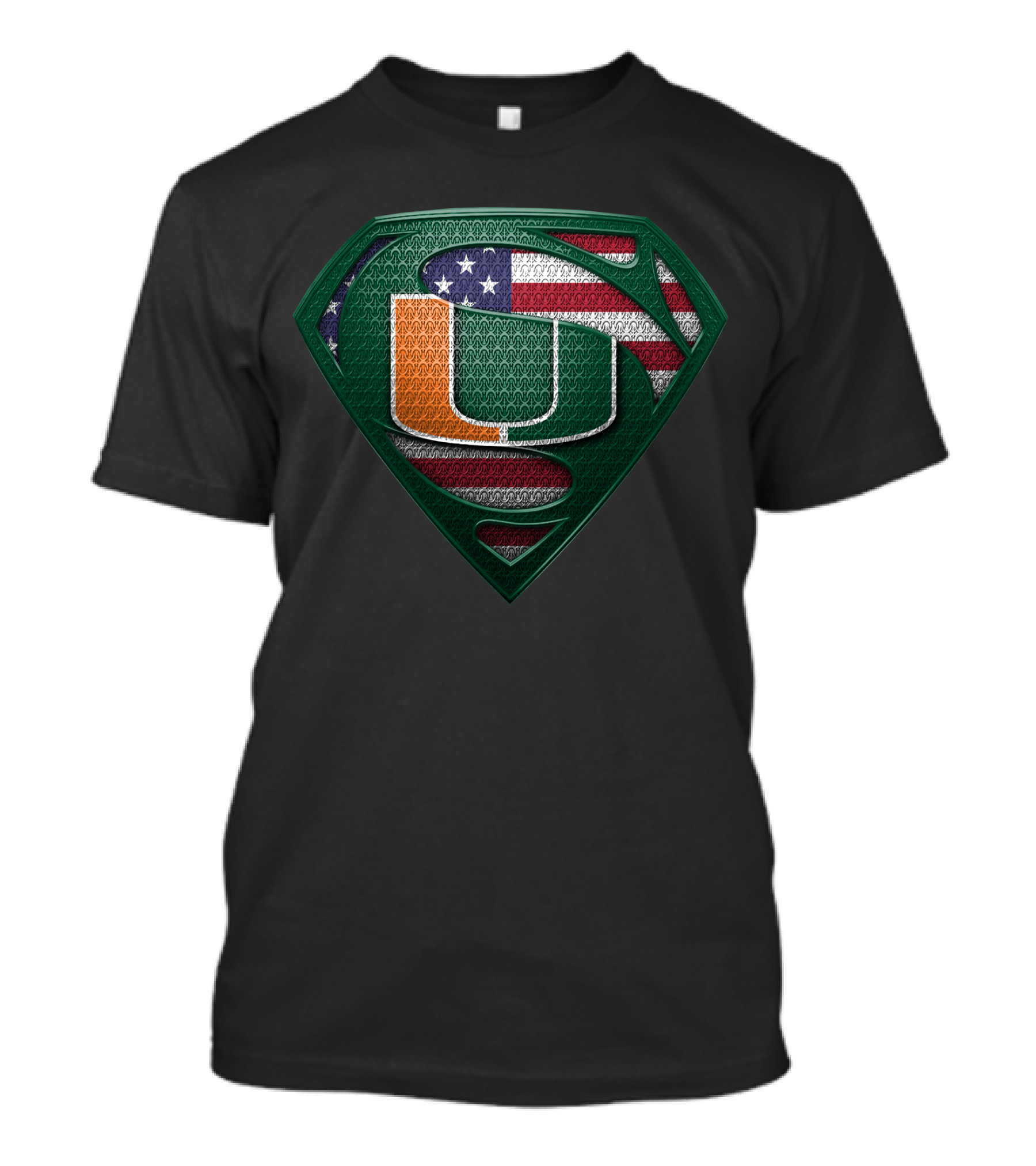 Miami Hurricanes American Flag Super T-Shirt