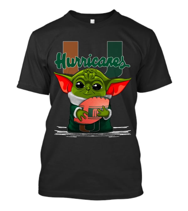 Yoda Miami Hurricanes Football Enthusiast T-Shirt