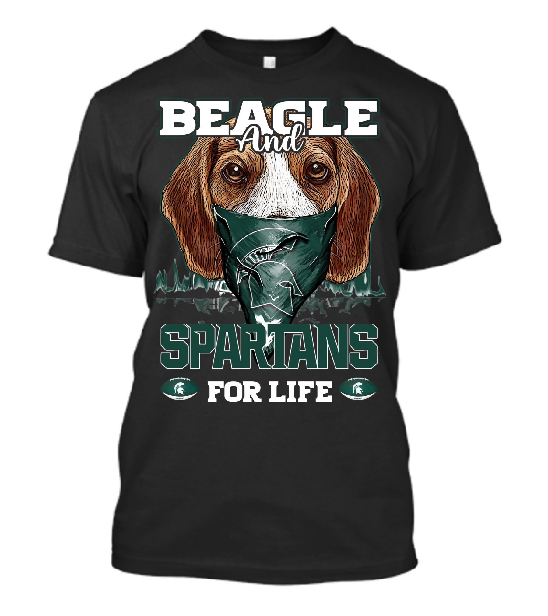 Beagle And Michigan State Spartans For Life T-Shirt