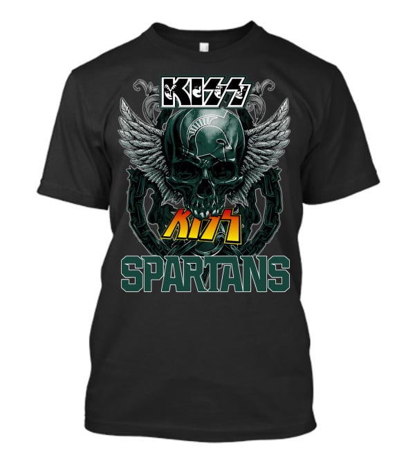 KISS Michigan State Spartans Skull Wings T-Shirt