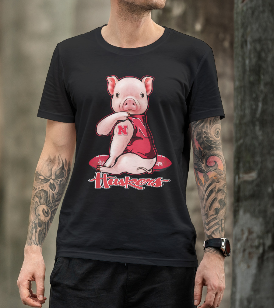 Pig N Nebraska Huskers Football T-Shirt