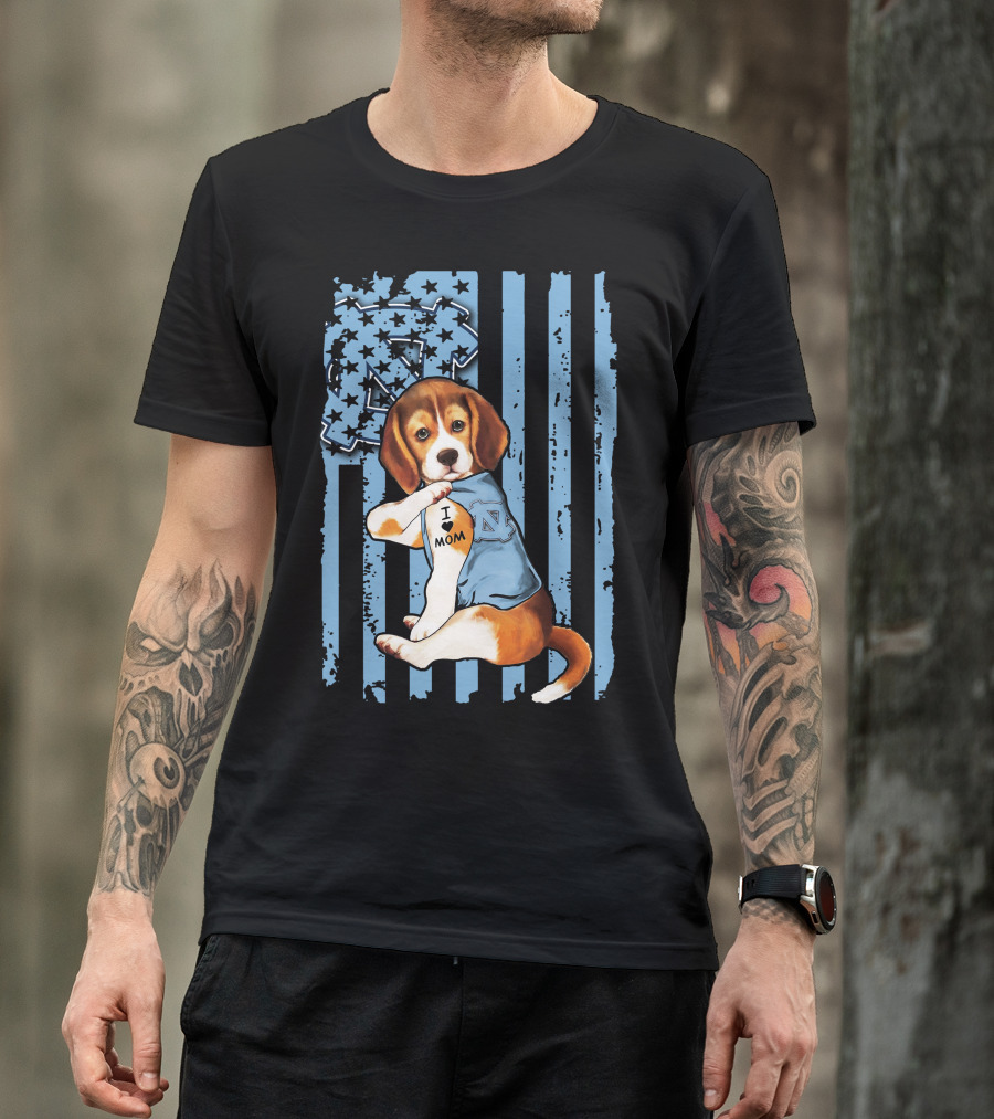 I ❤️ Mom Beagle North Carolina Tar Heels T-Shirt