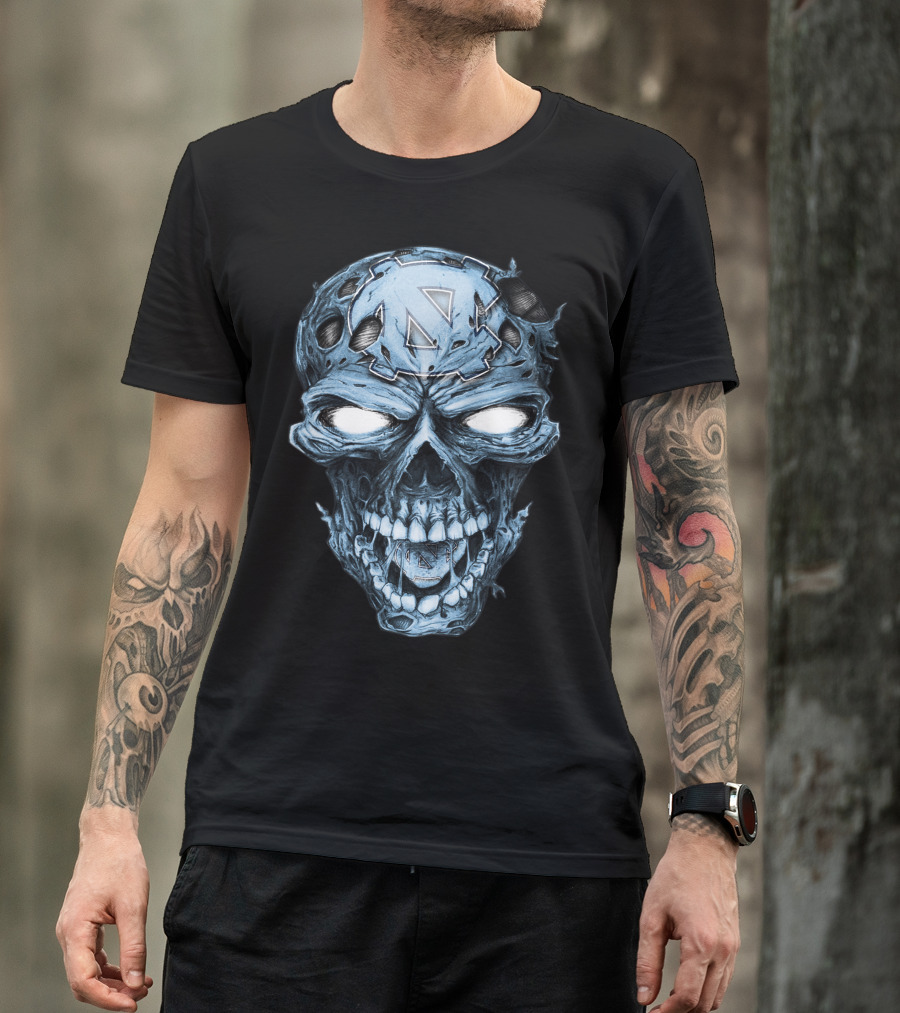 North Carolina Tar Heels Skull T-Shirt