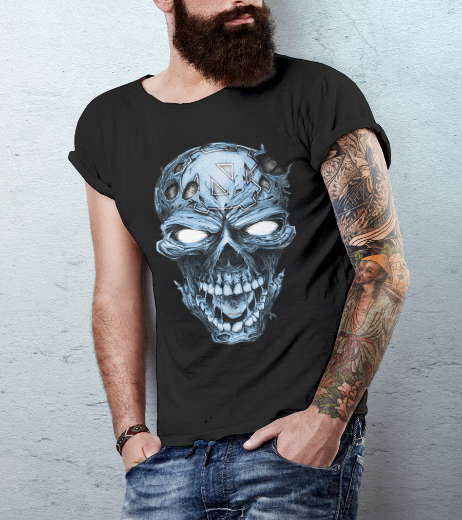North Carolina Tar Heels Skull T-Shirt