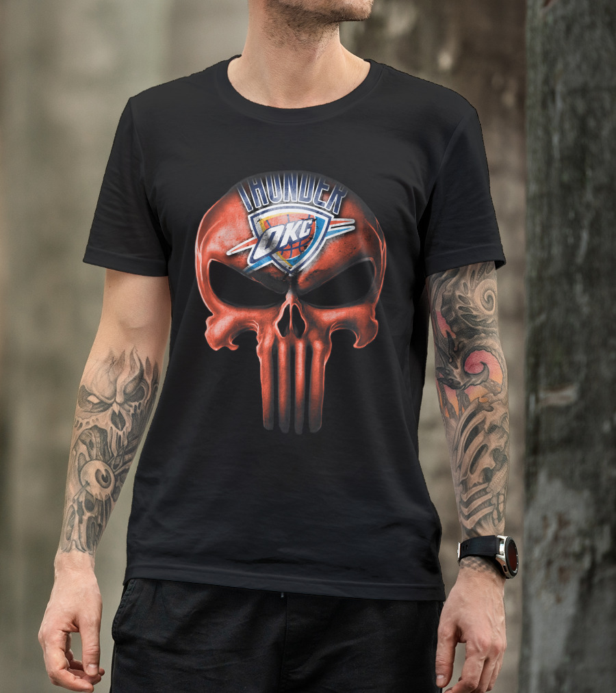 Oklahoma City Thunder Skull OKC T-Shirt