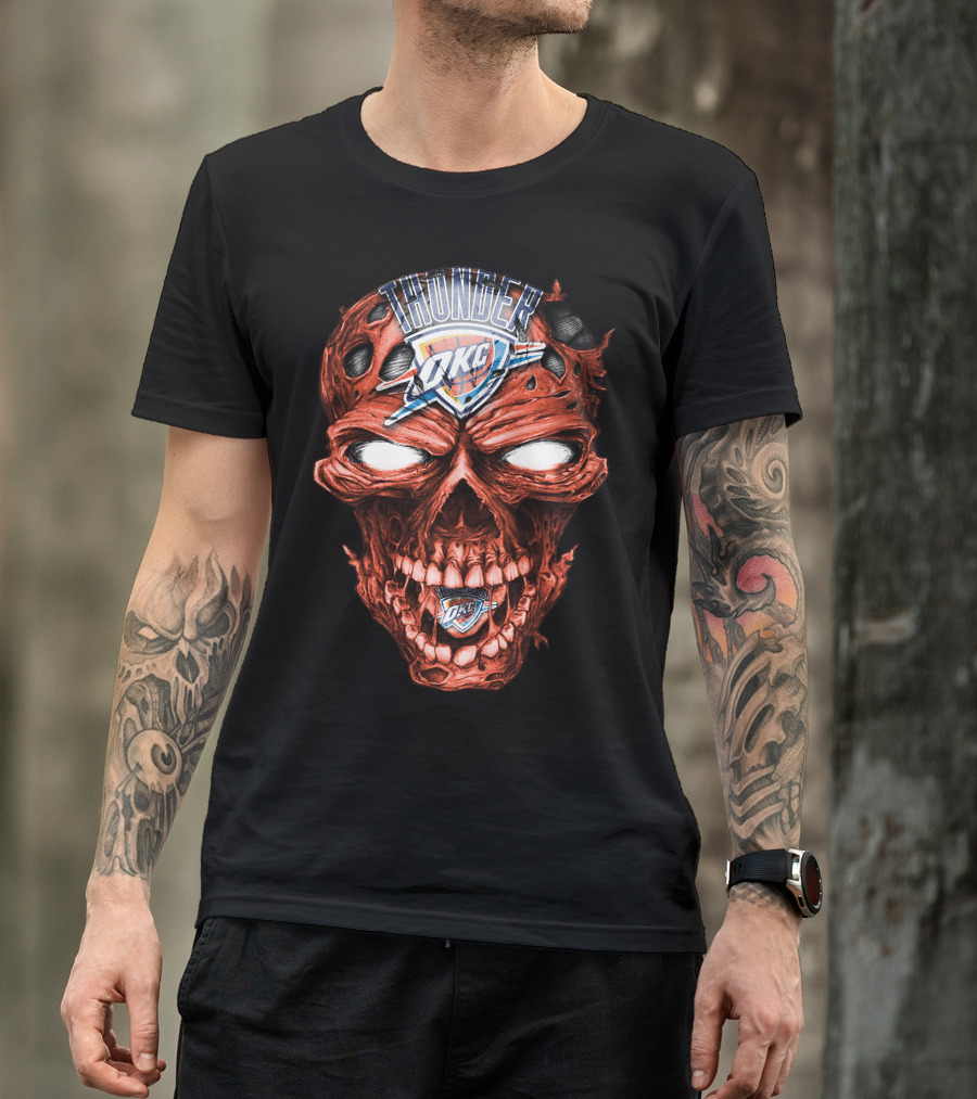 Oklahoma City Thunder Skull OKC Thunder T-Shirt
