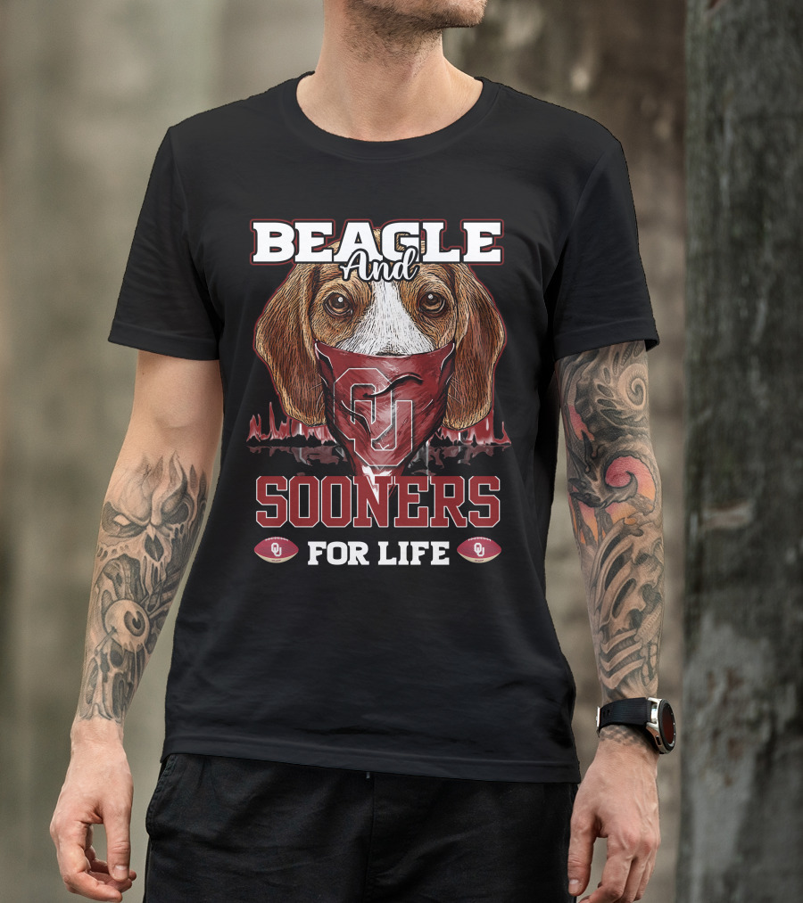 Beagle And Sooners For Life Oklahoma OU T-Shirt