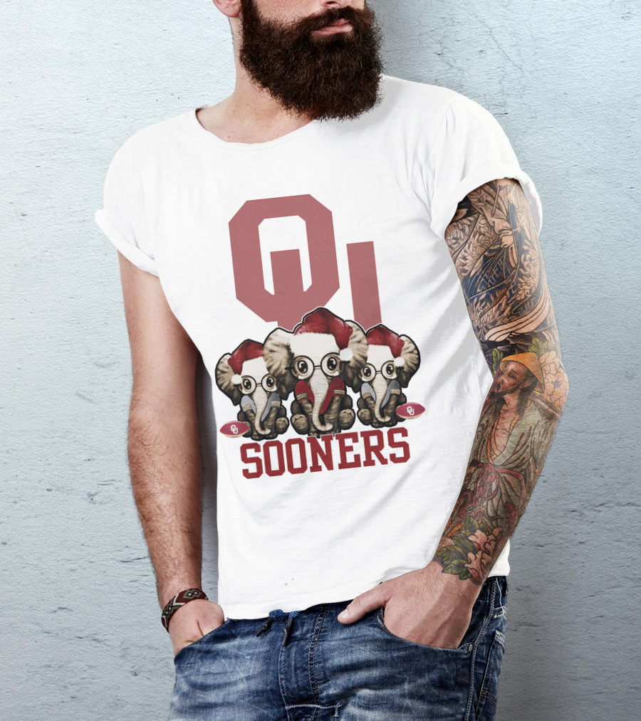 OU Sooners Elephants Christmas T-Shirt