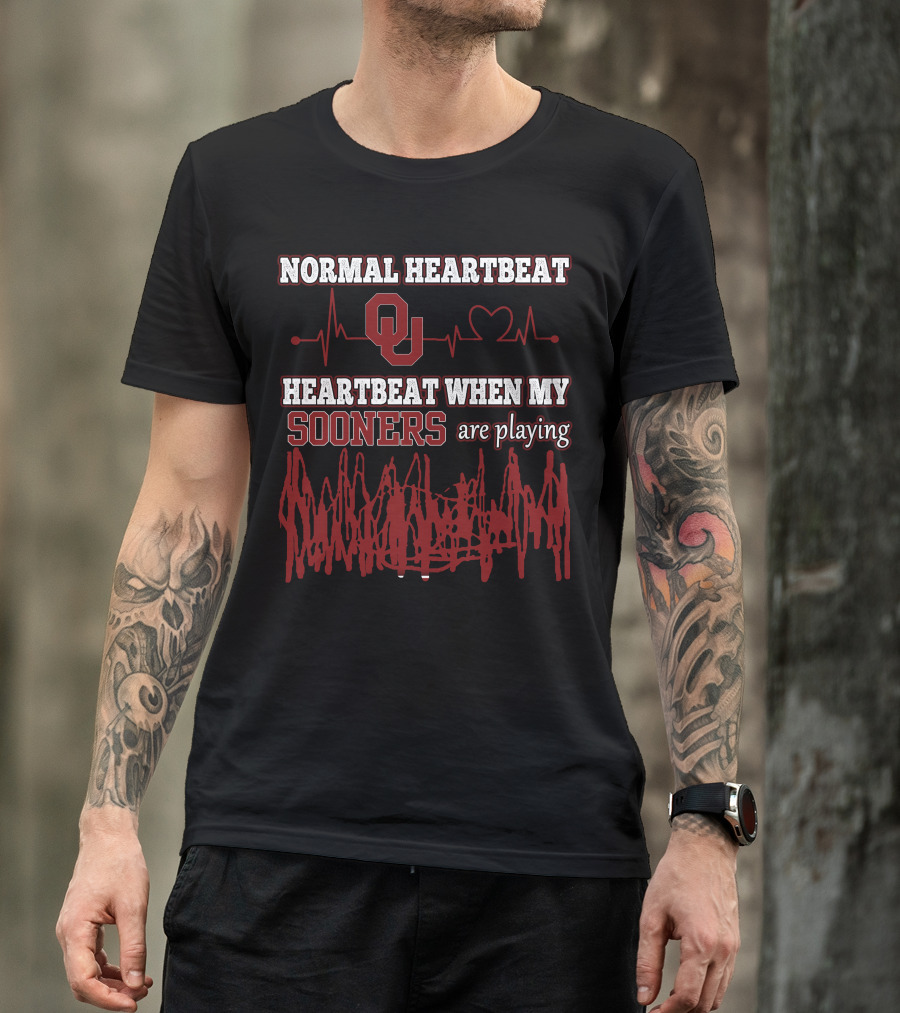 Normal Heartbeat Ou Heartbeat When My Sooners Are Playing T-Shirt