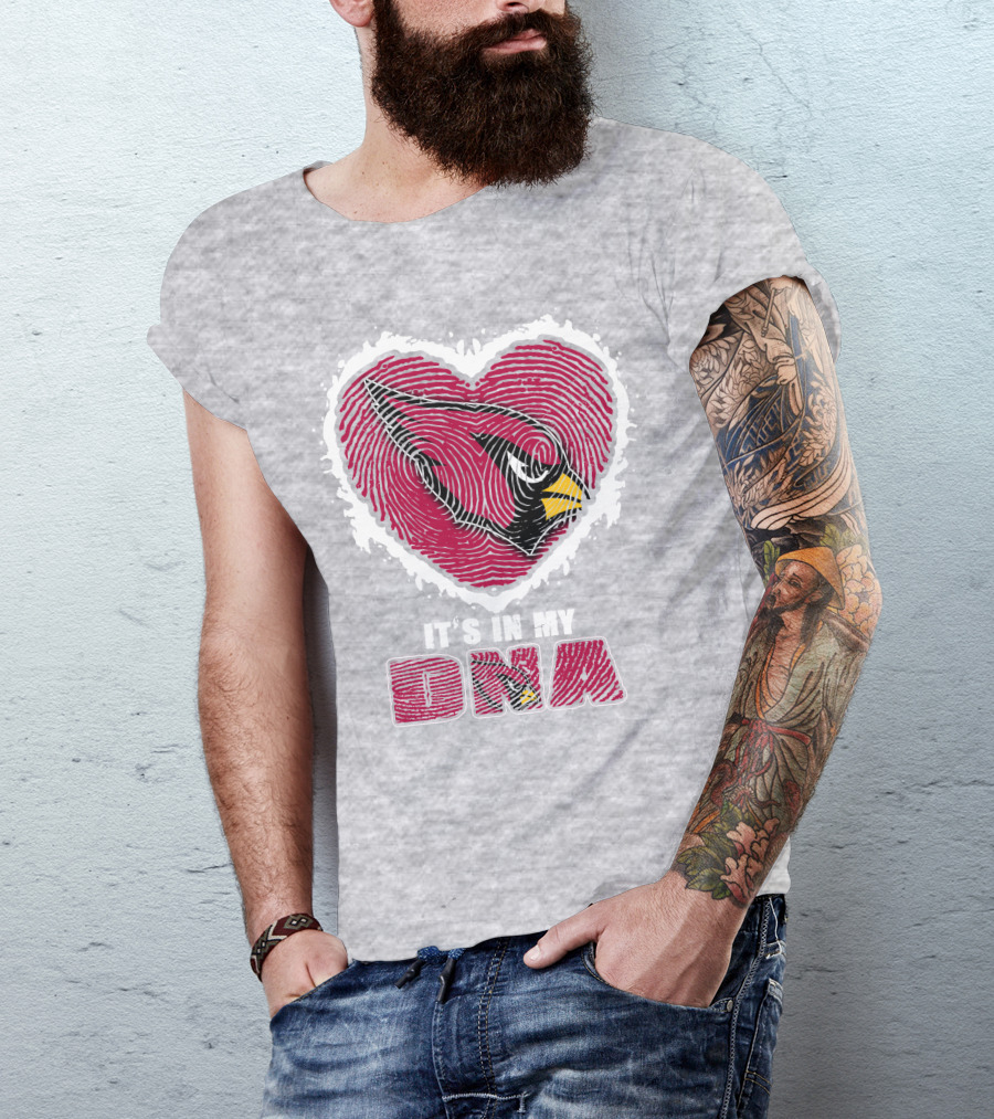 It's In My DNA Arizona Cardinals Heart T-Shirt