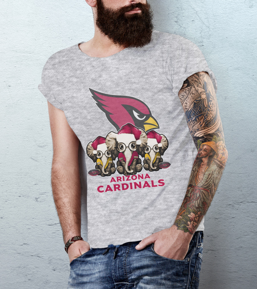 Arizona Cardinals Elephants Xmas T-Shirt