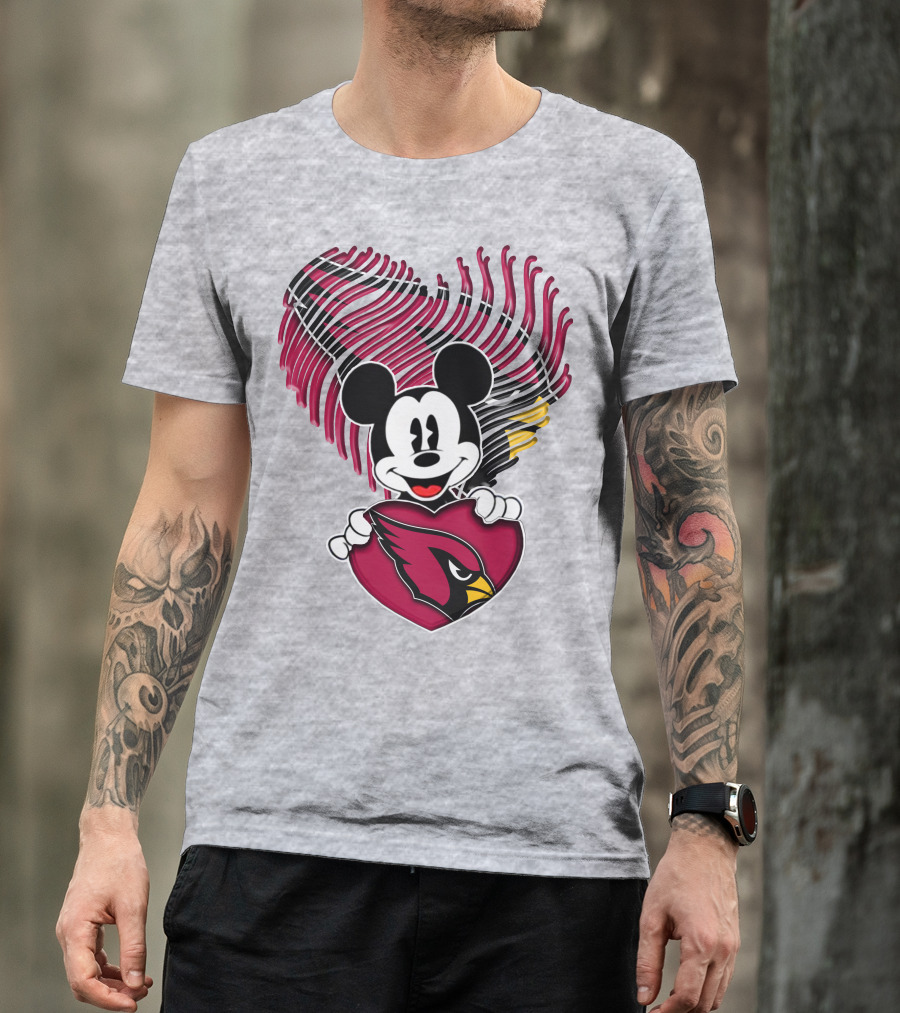 Mick Arizona Cardinals Heart T-Shirt