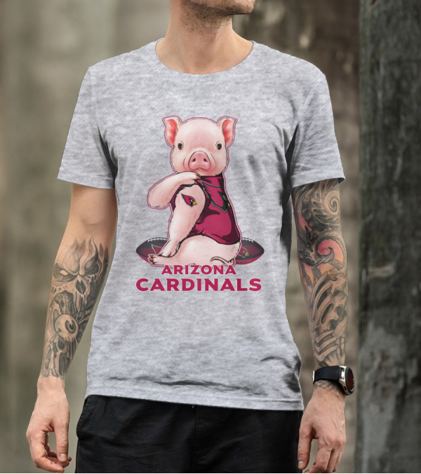 Arizona Cardinals Pig With Football T-Shirt