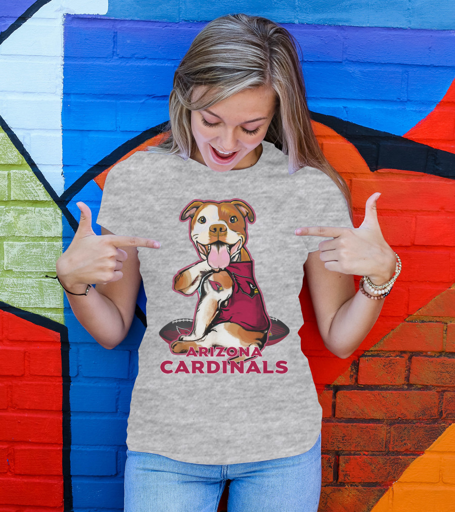 Arizona Cardinals Pitbull Football Fan T-Shirt