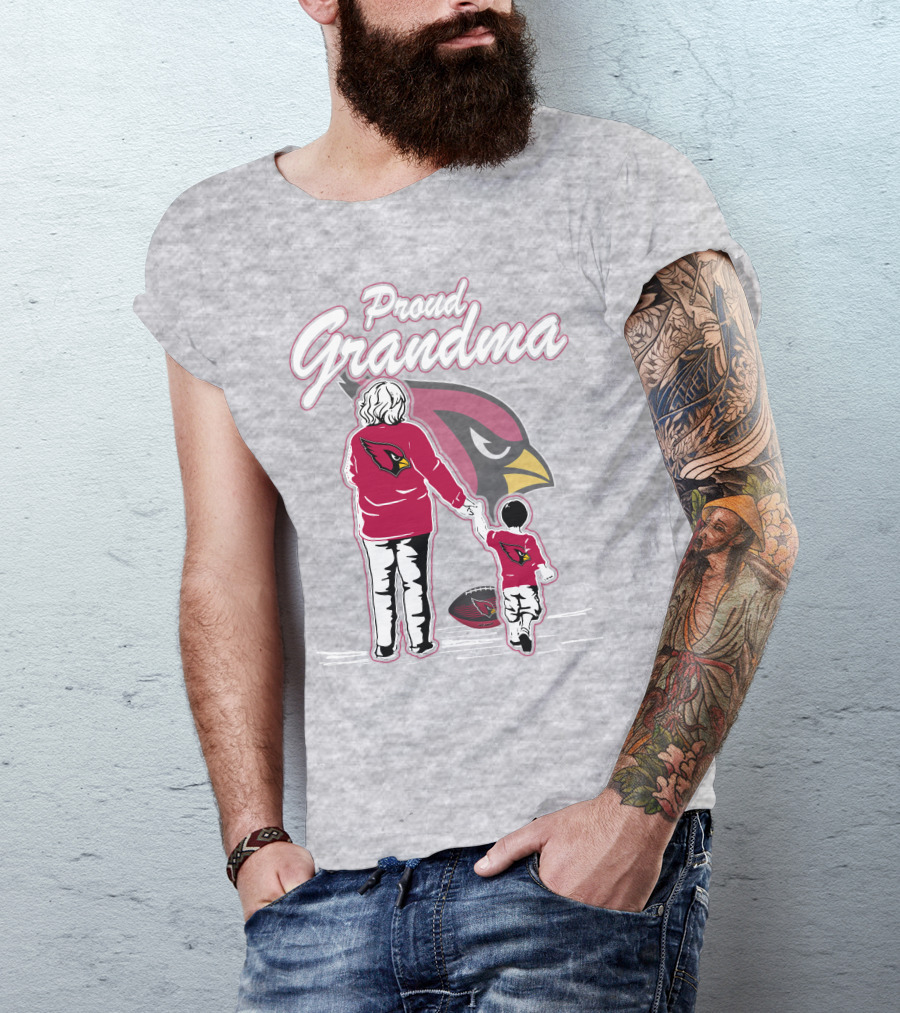 Proud Grandma Arizona Cardinals Family Loyalty Connection T-Shirt