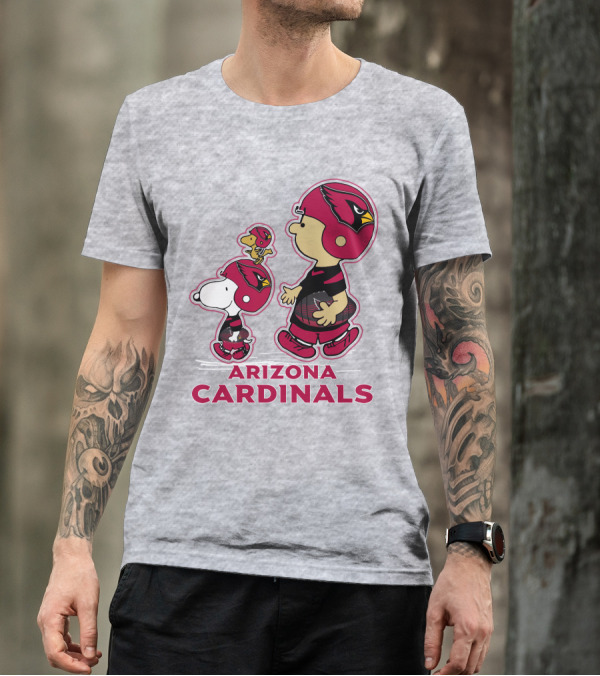 Snpfootball Arizona Cardinals Peanuts Characters Football Helmets T-Shirt
