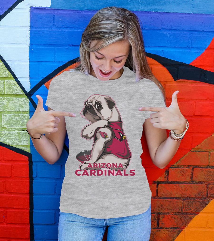 Arizona Cardinals Pug Sports Fan T-Shirt