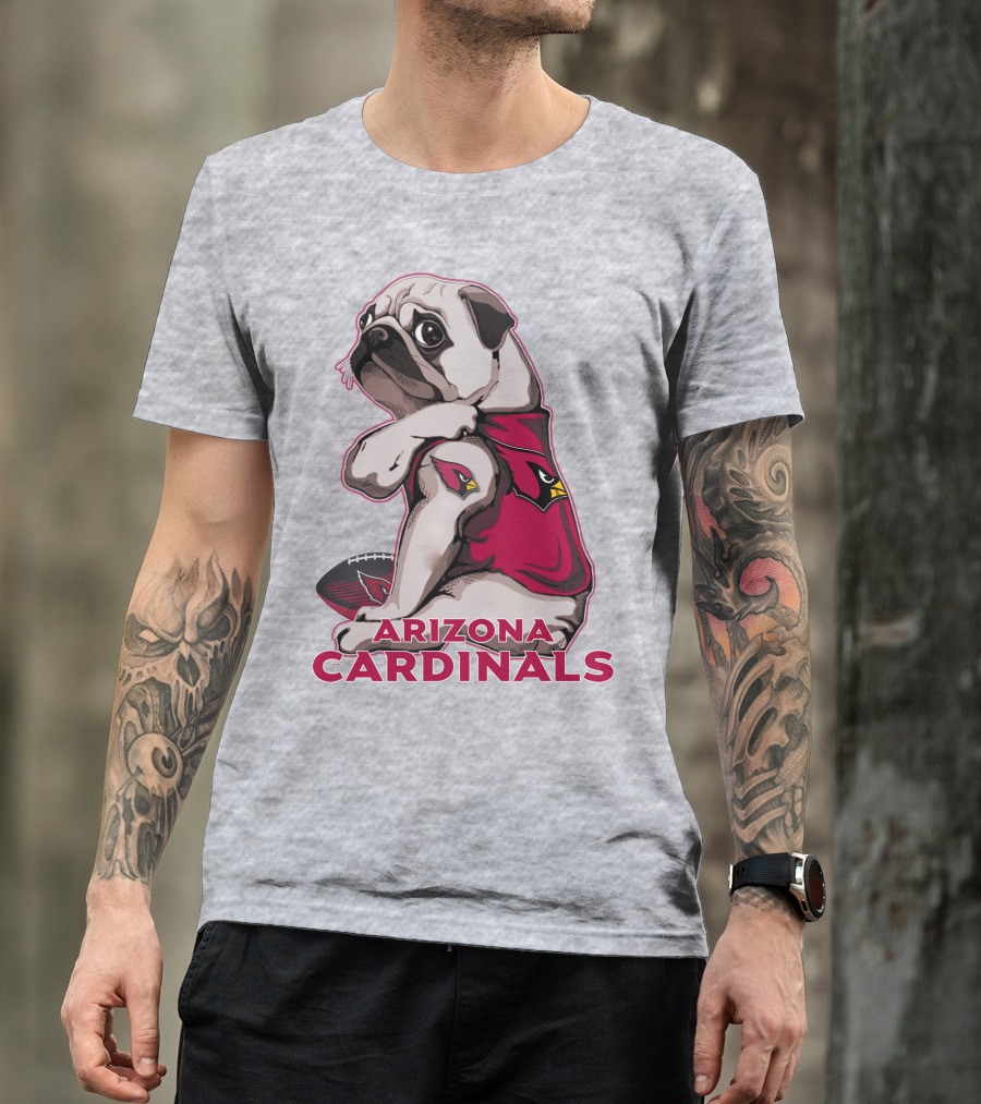 Arizona Cardinals Pug Sports Fan T-Shirt