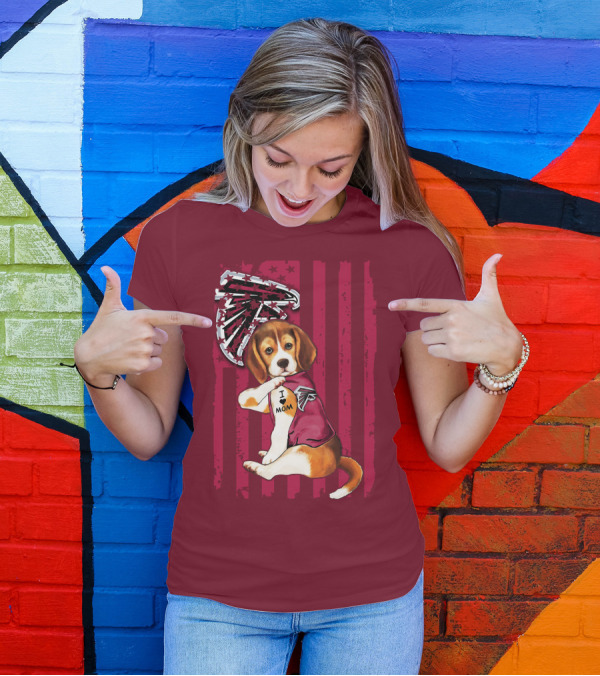 Beagle I Love Mom Atlanta Falcons T-Shirt