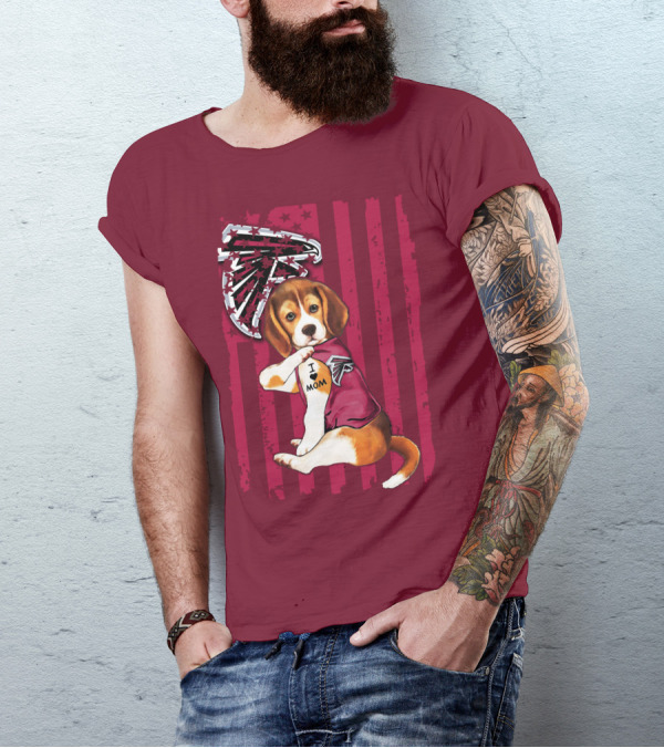 Beagle I Love Mom Atlanta Falcons T-Shirt