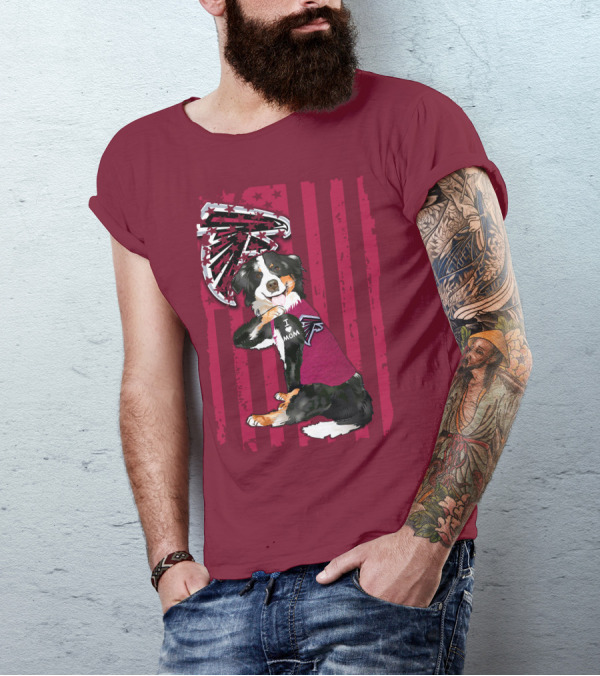 Atlanta Falcons Border Collie I Love Mom T-Shirt