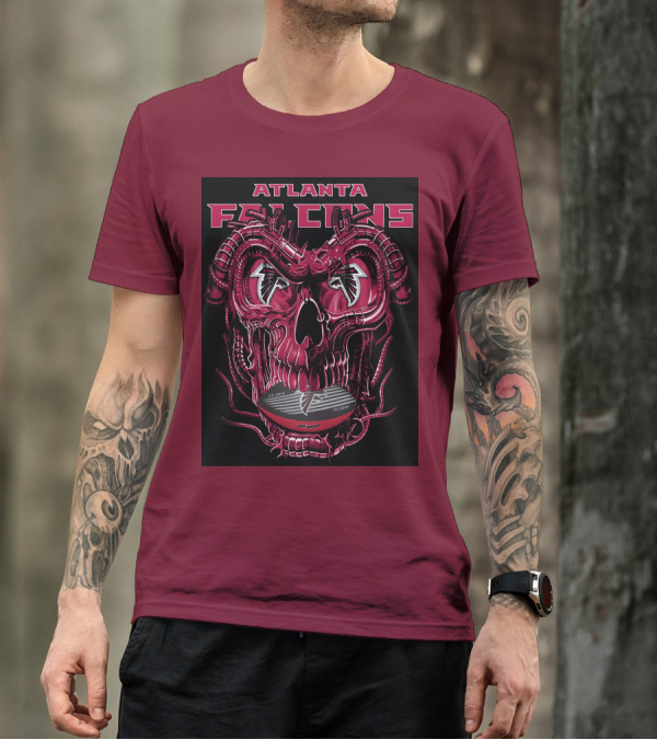 Atlanta Falcons Dragonskull Helmet T-Shirt